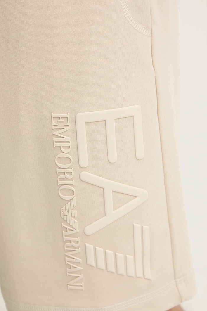 Bavlněné šortky EA7 Emporio Armani béžová AF13512.7M000232