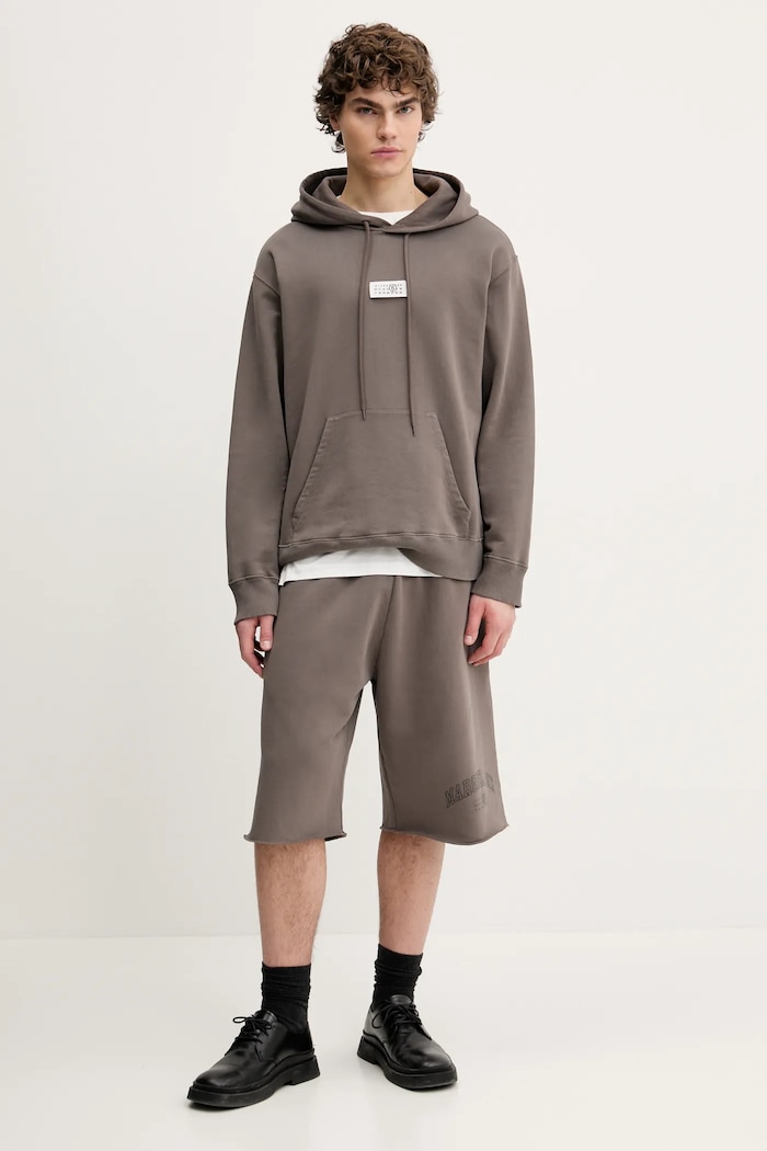 MM6 Maison Margiela szorty bawełniane SH0MU0016.M25012 brązowy SS25