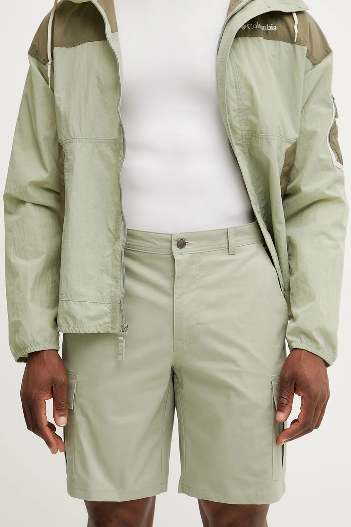 Kratke outdoor hlače Columbia Rapid Rivers s elastinom zelena 2120661