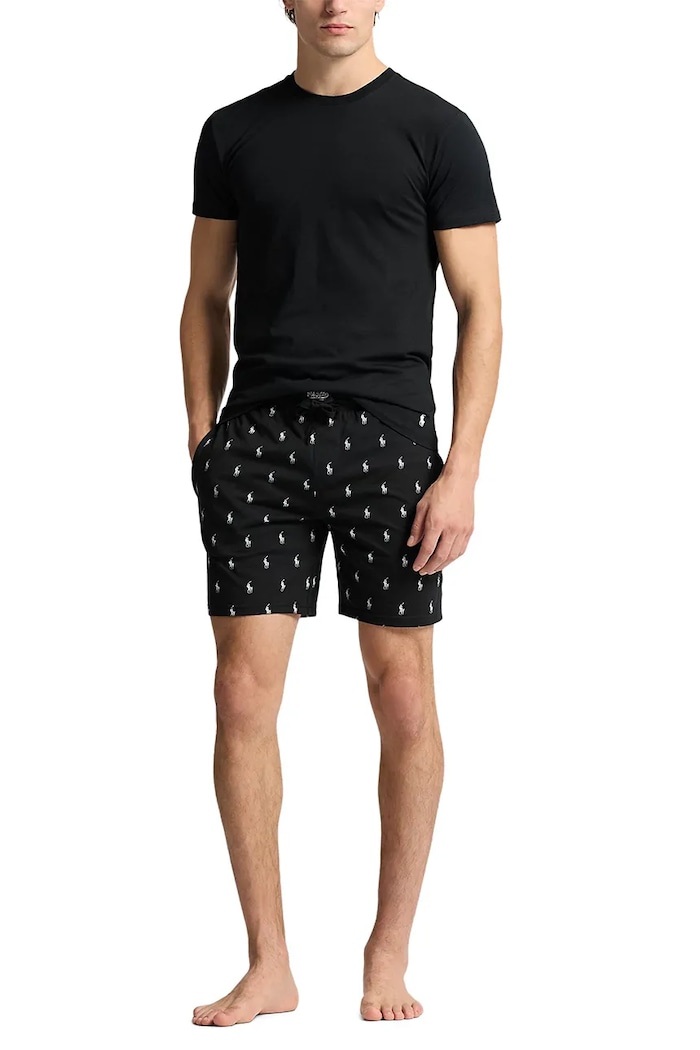 Bavlněné šortky Polo Ralph Lauren pletenina černá 714965505