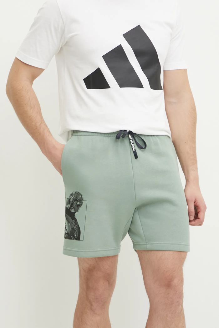 Kraťasy adidas x Mandalorian pletenina zelená JI5722