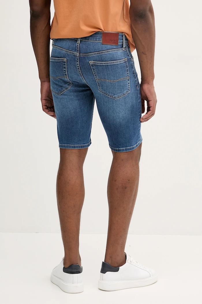Odzież Pepe Jeans szorty jeansowe SLIM SHORT HATCH PM801080EE5 niebieski