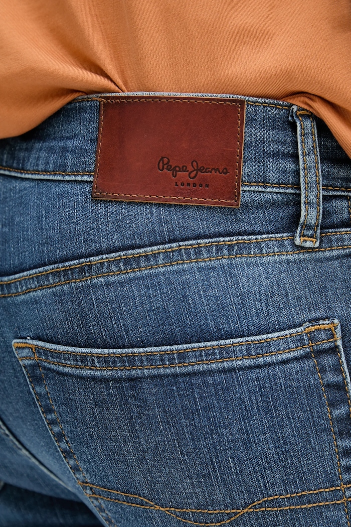 Pepe Jeans szorty jeansowe SLIM SHORT HATCH niebieski PM801080EE5