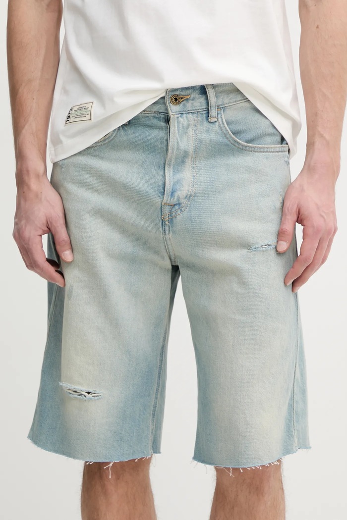 Pamučne traper kratke hlače Pepe Jeans BERMUDA SHORT TINT bez uzorka plava PM801171