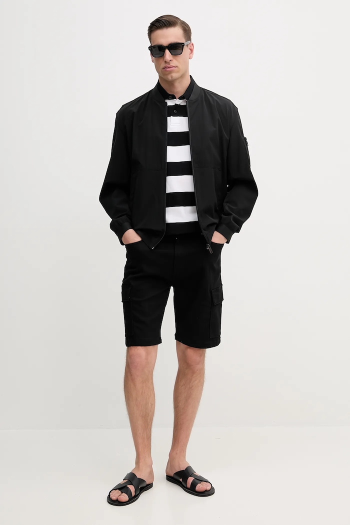 Kraťasy Pepe Jeans GYMDIGO FIVE POCKETS CARGO SHORT PM801177 černá SS25