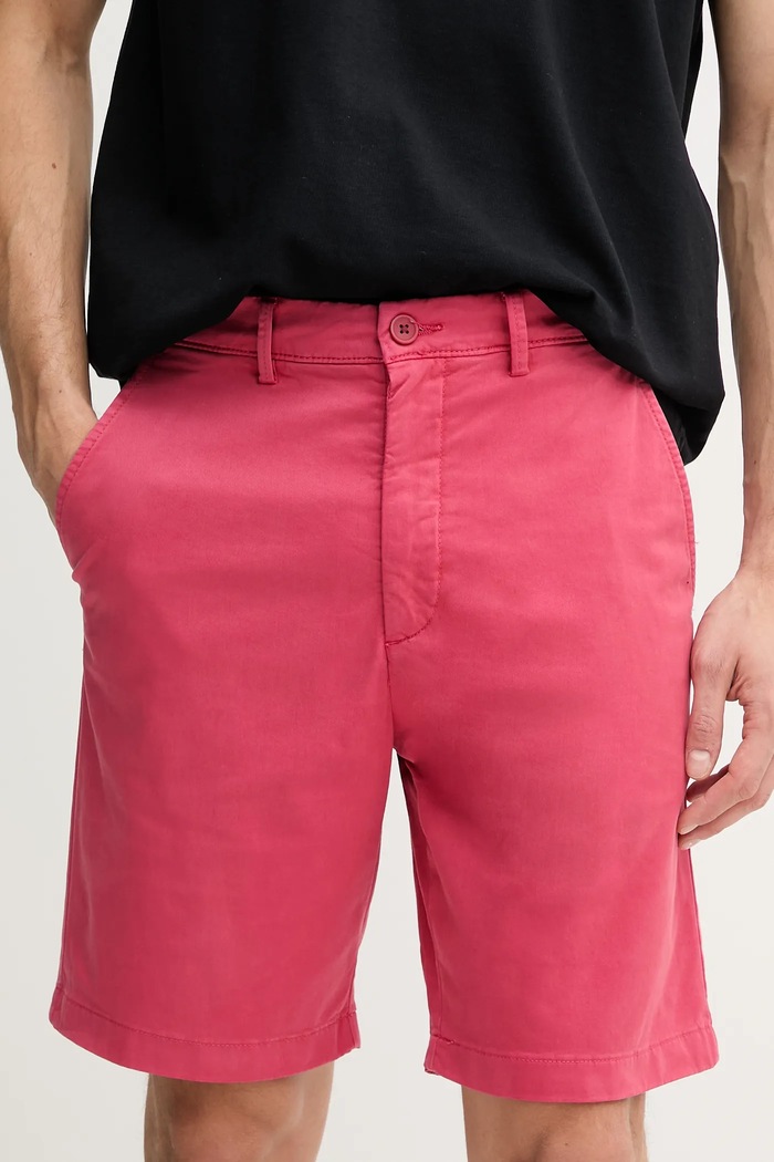 Pepe Jeans szorty REGULAR CHINO SHORT z elastanem różowy PM801181
