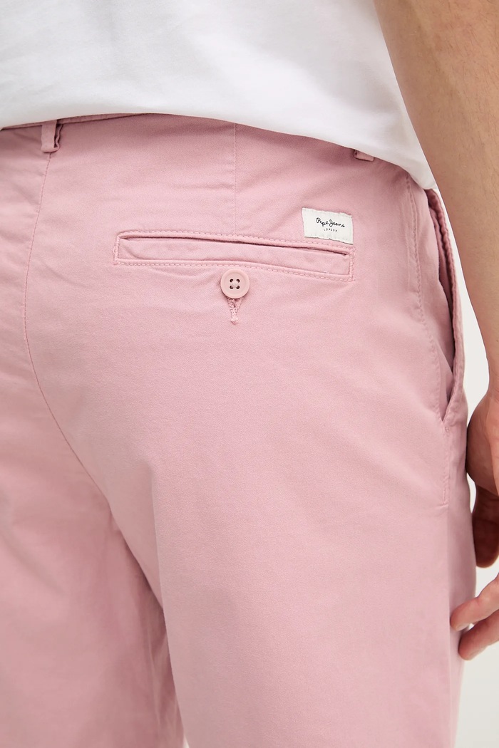 Pepe Jeans rövidnadrág REGULAR CHINO SHORT rózsaszín PM801181