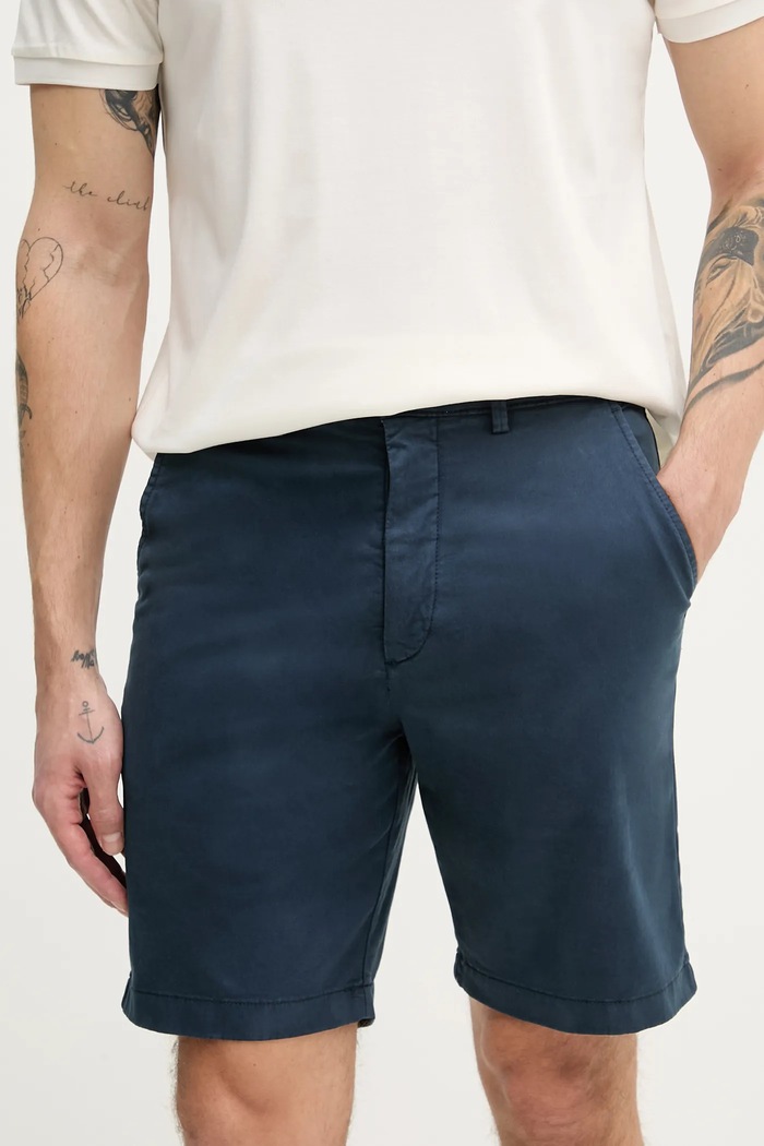 Kratke hlače Pepe Jeans REGULAR CHINO SHORT bez uzorka mornarsko plava PM801181
