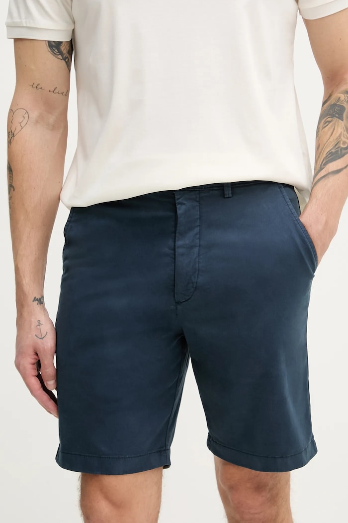 Kratke hlače Pepe Jeans REGULAR CHINO SHORT bez uzorka mornarsko plava PM801181