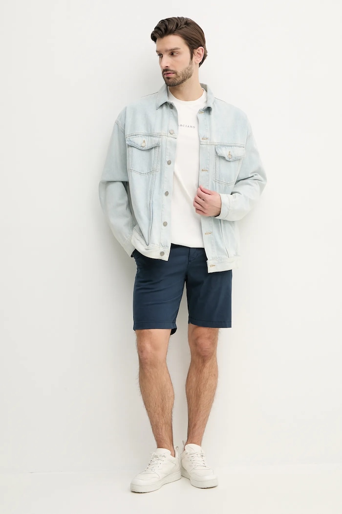 Kratke hlače Pepe Jeans REGULAR CHINO SHORT PM801181 mornarsko plava SS25