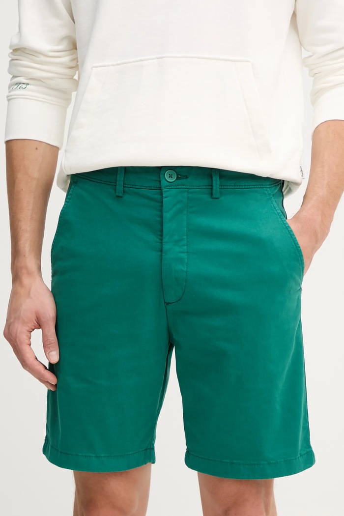 Šortky Pepe Jeans REGULAR CHINO SHORT s elastanom zelená PM801181