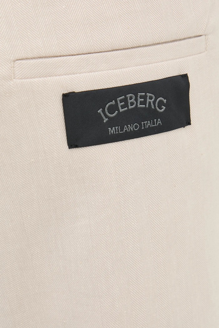 Šortky s příměsí lnu Iceberg béžová D080.0140