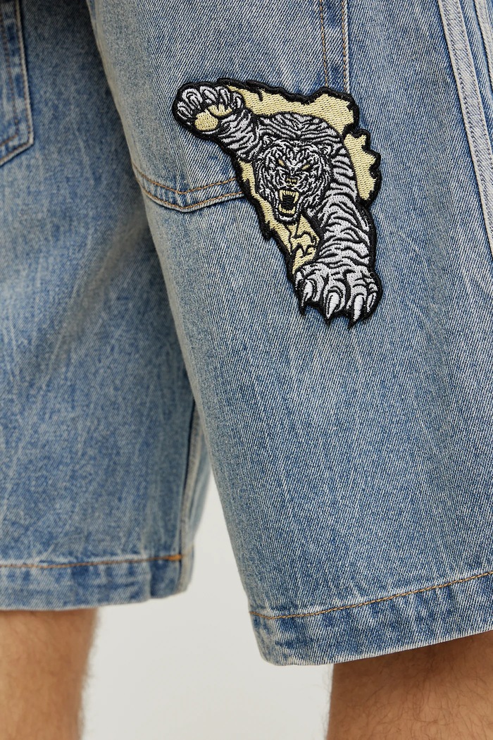 adidas Originals szorty jeansowe DENIM SHORTS JY6290 niebieski