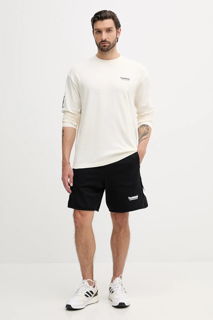 Hummel pantaloni scurți din bumbac 227562 negru SS25