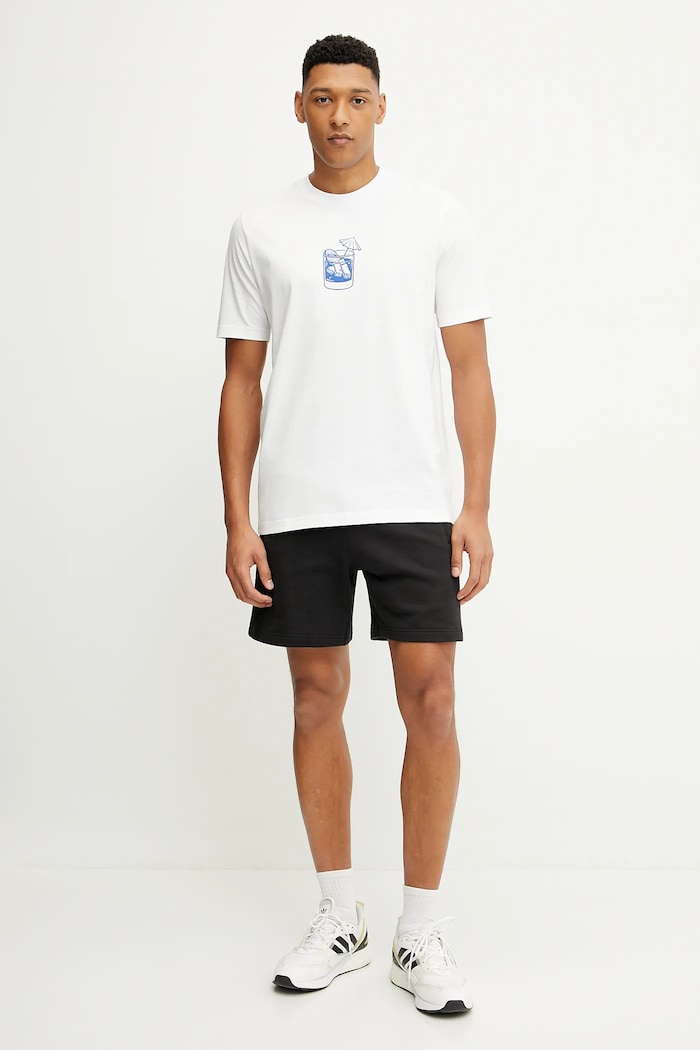 adidas Originals pantaloni scurți din bumbac Essential JC9577 negru SS26