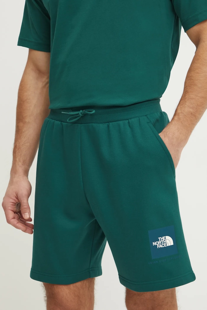 The North Face Szorty Nuptse Regular zielony NF0A8C1JA1B1