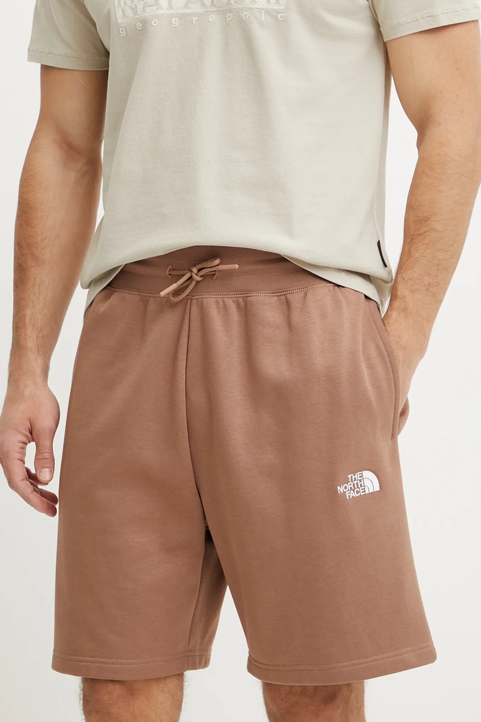 Σορτς The North Face Essential Relaxed πλεκτό ύφασμα καφέ NF0A8C2G6IH1