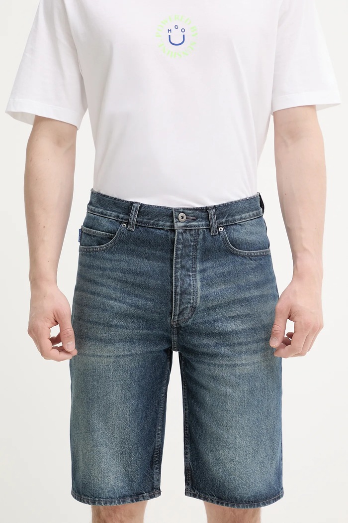 Hugo Blue szorty jeansowe jeans granatowy 50534641