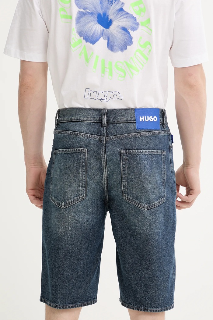 Odzież Hugo Blue szorty jeansowe 50534641 granatowy