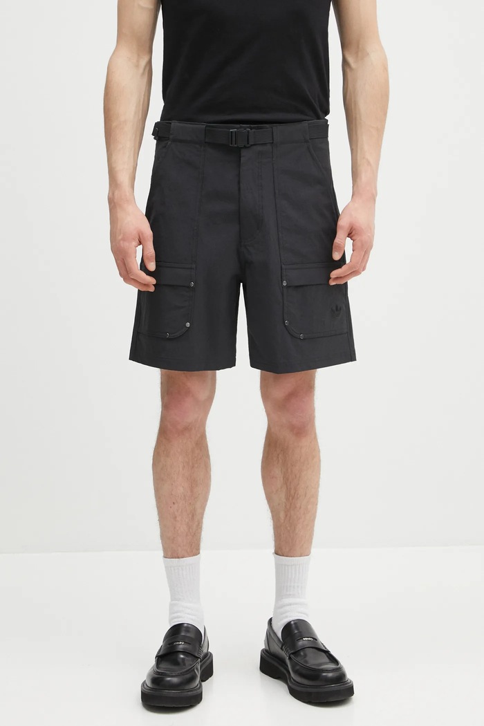Шорти adidas Originals P ESS C Shorts тканина чорний JD2107