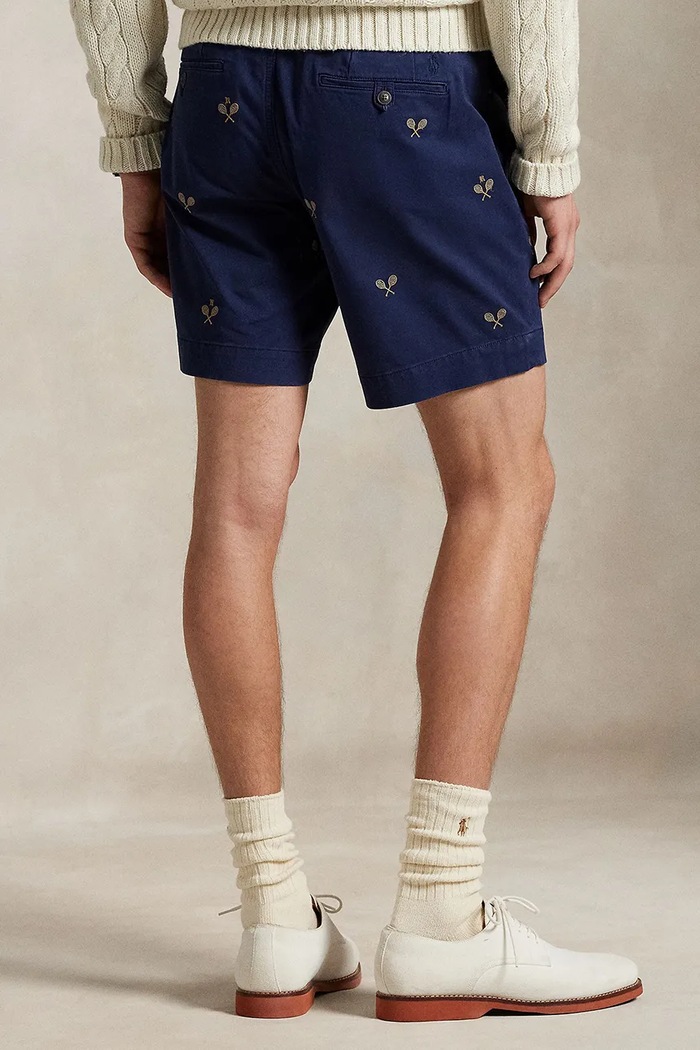 Одежда Хлопковые шорты Polo Ralph Lauren 710963496 тёмно-синий