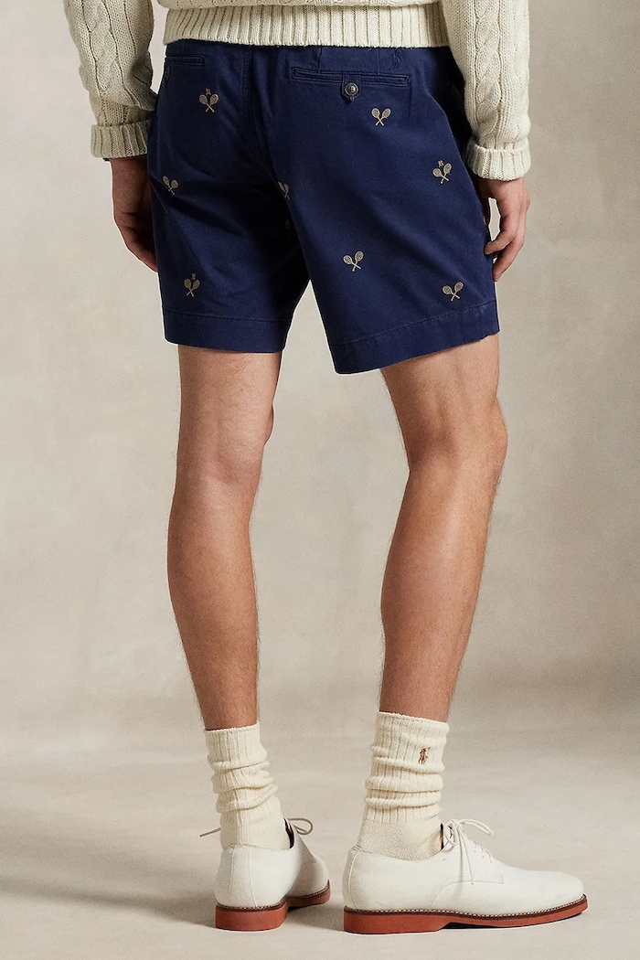 Одежда Хлопковые шорты Polo Ralph Lauren 710963496 тёмно-синий