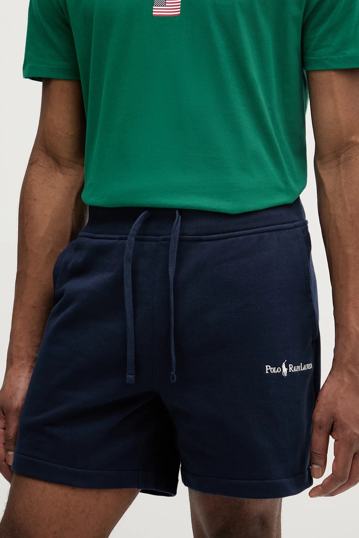 Σορτς Polo Ralph Lauren βαμβάκι σκούρο μπλε 710964717