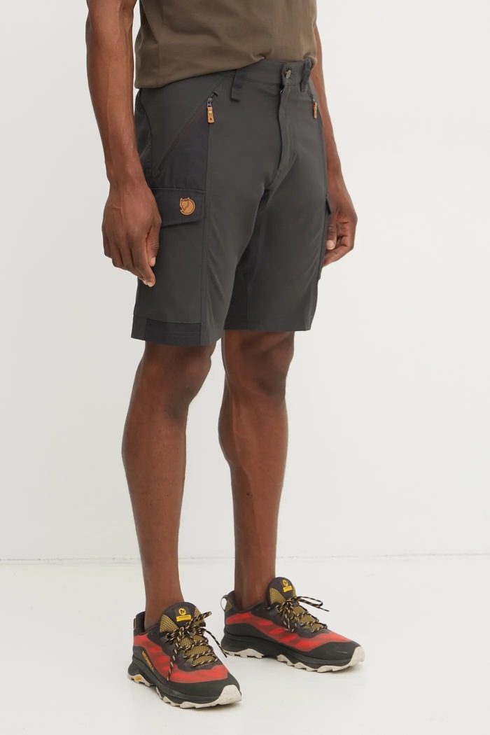 Fjallraven pantaloni scurți de trekking bărbați Abisko panza gri F82833