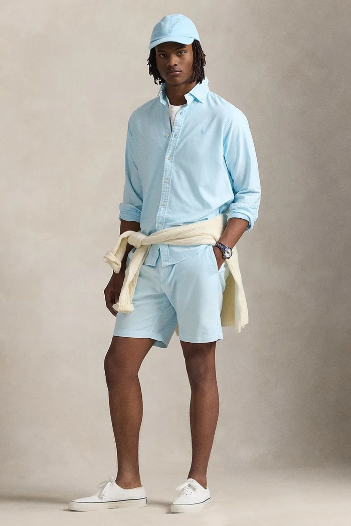 Polo Ralph Lauren Cotton shorts Flat Front blue 710958587