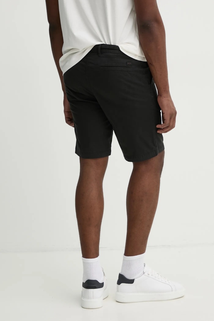 Îmbrăcăminte BOSS Orange pantaloni scurți chinos pentru bărbați din bumbac cu elastan 50536723 negru