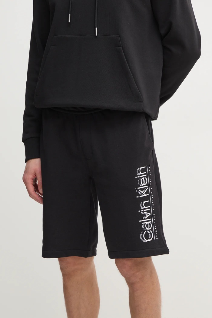 Calvin Klein szorty bawełniane dzianina czarny K10K114122