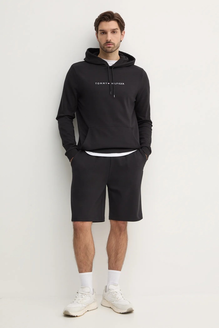 Tommy Hilfiger szorty dresowe męskie UM0UM03452 czarny SS26