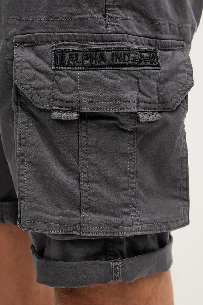 Alpha Industries cargo kratke hlače moške bombažne z elastanom Crew Short siva 176203