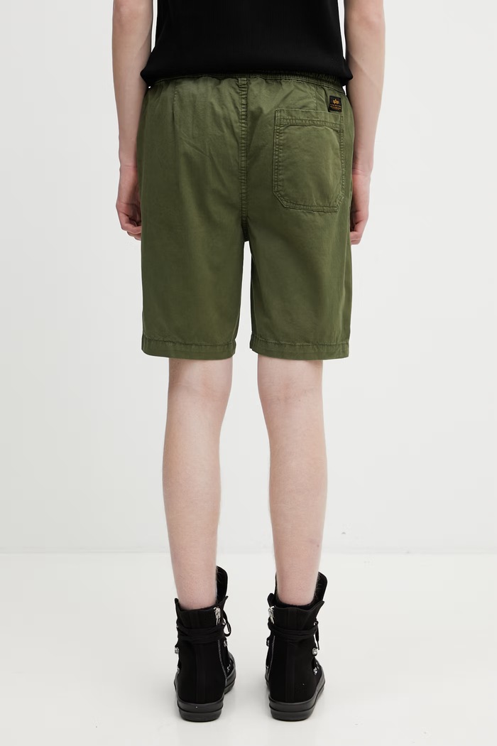 Ρούχα Alpha Industries Basic Cotton Shorts σορτς βαμβακερά ανδρικά 156262 πράσινο
