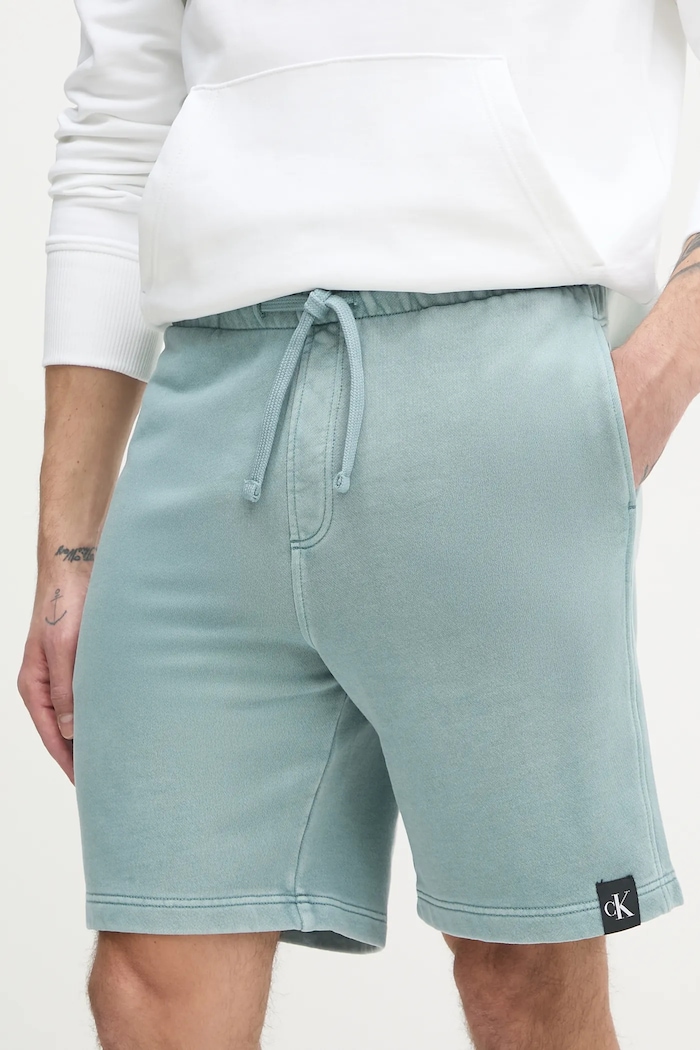 Calvin Klein Jeans szorty bawełniane bawełna niebieski J30J327248