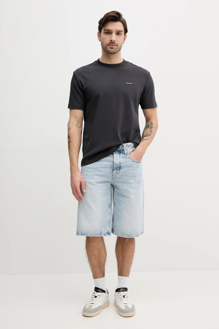 Džínové šortky Calvin Klein Jeans J30J327529 modrá SS25