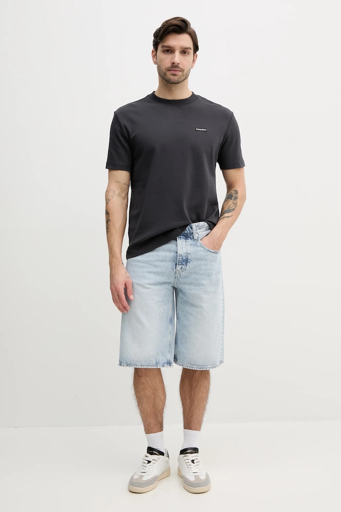 Džínové šortky Calvin Klein Jeans J30J327529 modrá SS25