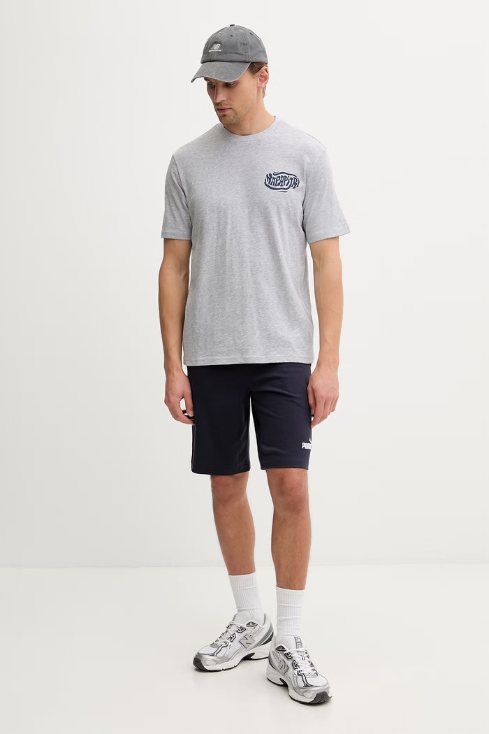 Puma σορτς επίσημα Ανδρικά βαμβακερά Essential Jersey 682600 σκούρο μπλε SS26