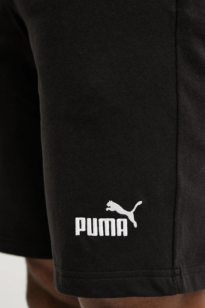 Puma къс панталон тип анцуг мъжки от памук Essential Jersey черен 682600