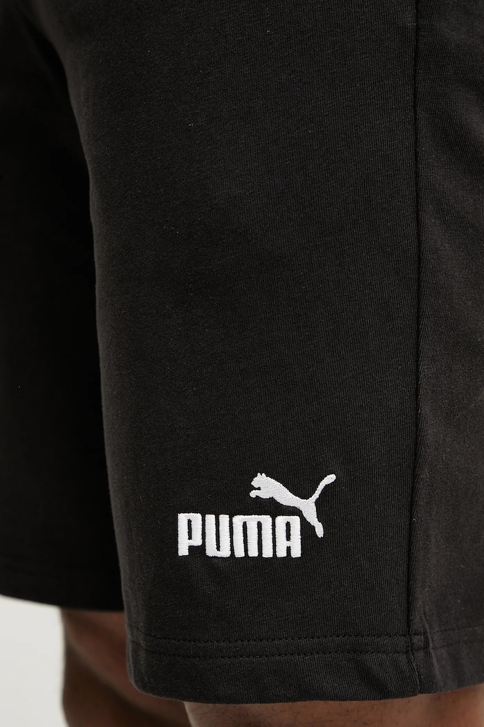 Puma къс панталон тип анцуг мъжки от памук Essential Jersey черен 682600