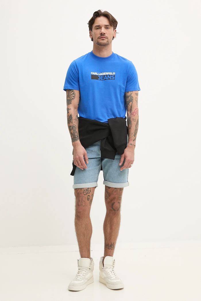 Karl Lagerfeld Jeans farmer rövidnadrág A2M10129 kék SS25