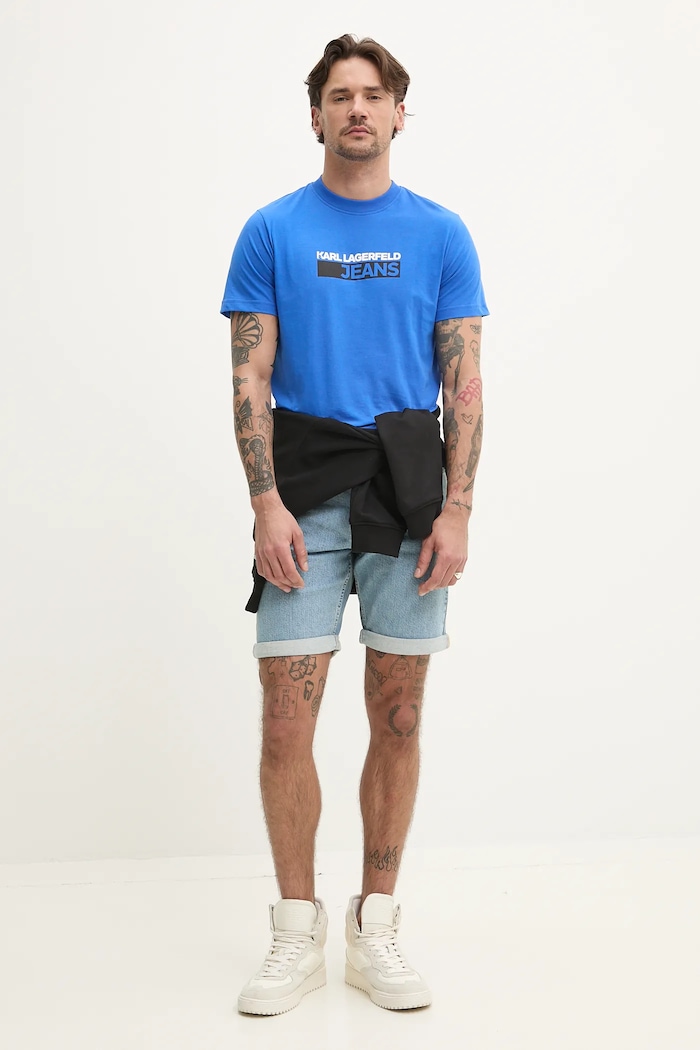 Karl Lagerfeld Jeans farmer rövidnadrág A2M10129 kék SS25