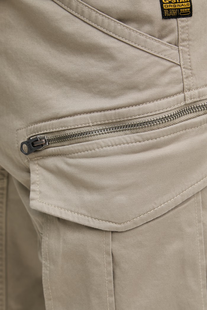 G-Star šortky cargo pánske bavlnené s elastanom Rovic zip regular sivá D26214.5126