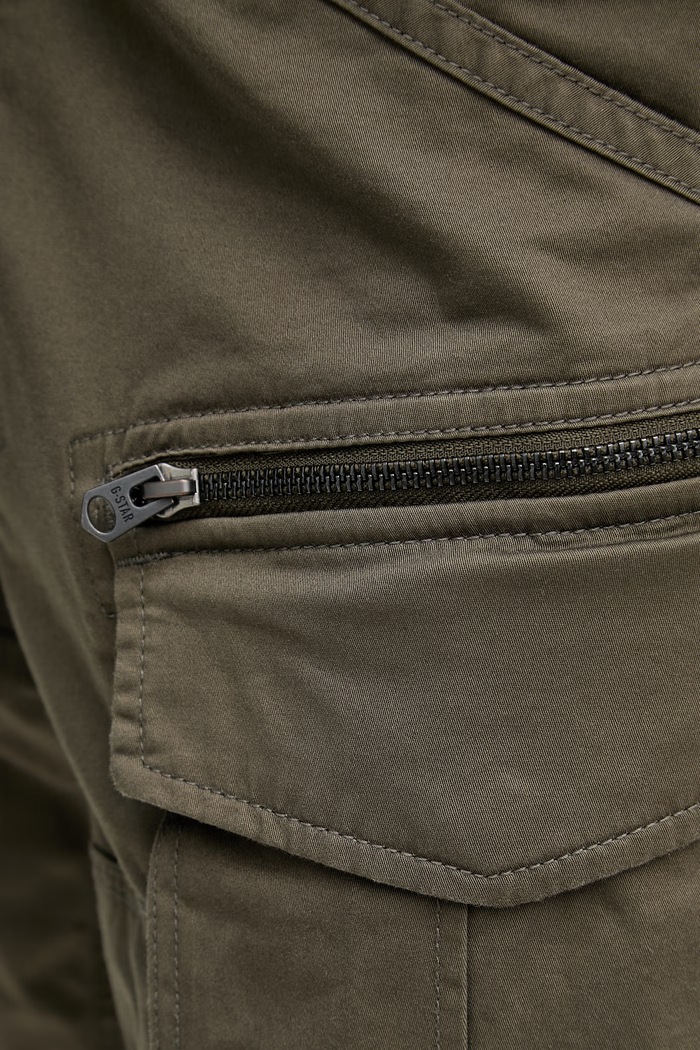 G-Star šortky cargo pánske bavlnené s elastanom Rovic zip regular zelená D26214.5126
