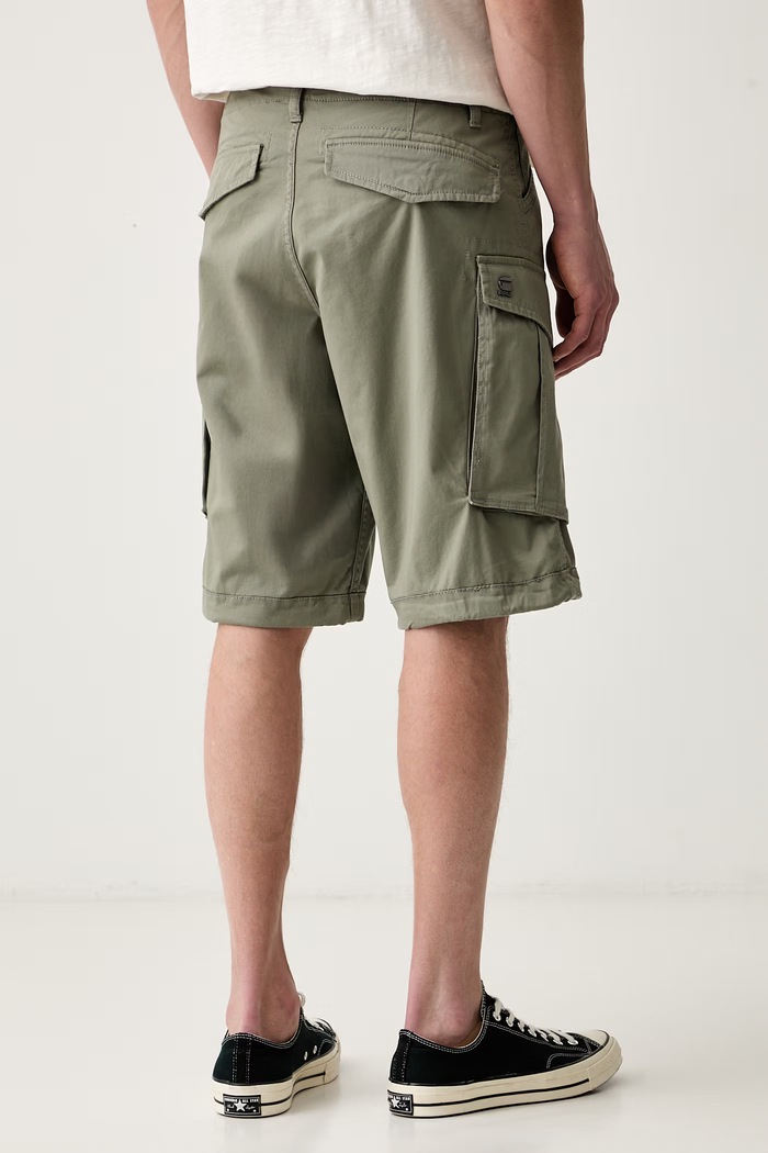 Oblečenie G-Star šortky cargo pánske bavlnené s elastanom Rovic zip relaxed 1\2 D08566.5126 zelená