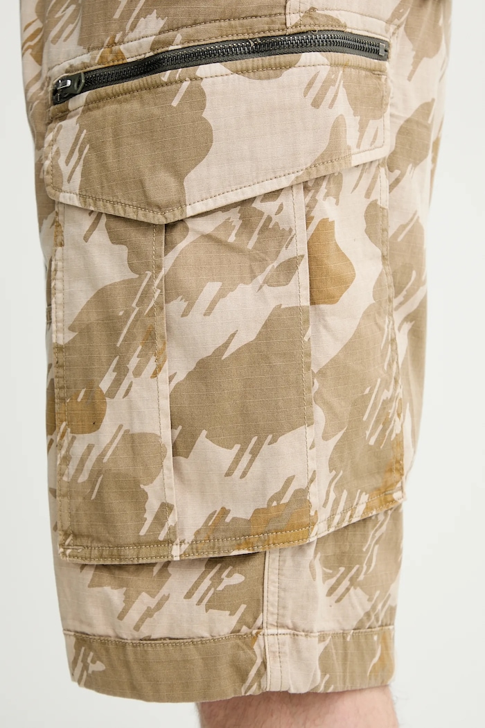 Pantaloni scurți din bumbac G-Star D08566.D955 bej