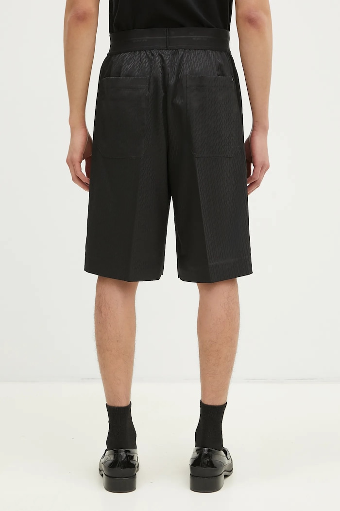 Ρούχα Σορτς από μείγμα μαλλιού Helmut Lang Lwb Car Short.Tonal O10HM205 μαύρο