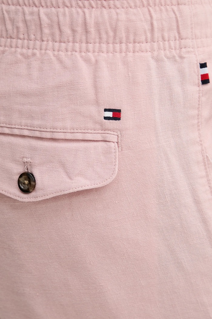 Lanene kratke hlače Tommy Hilfiger roza MW0MW37804