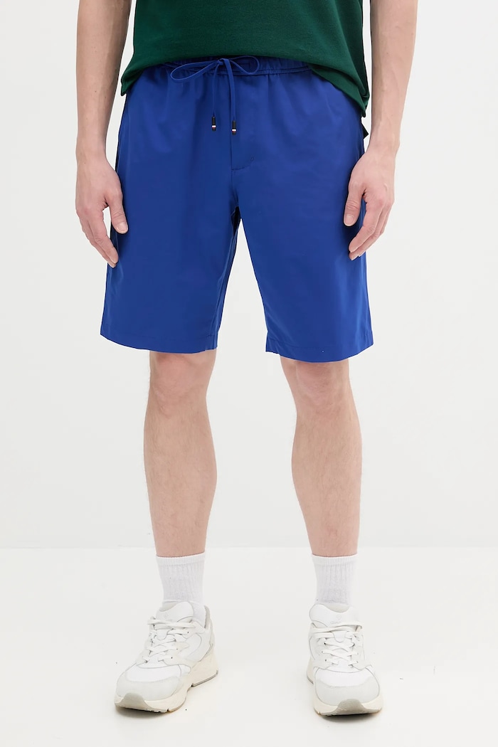 Tommy Hilfiger szorty tkanina niebieski MW0MW38840