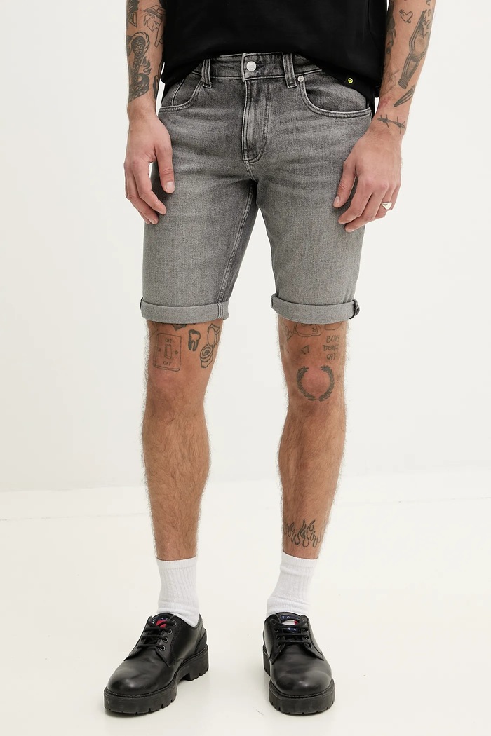 Tommy Jeans farmer rövidnadrág sima szürke DM0DM20946
